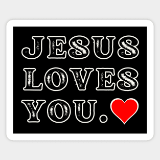 Jesus Loves You Heart Sticker